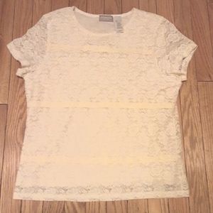 Liz Claiborne brand lace tee